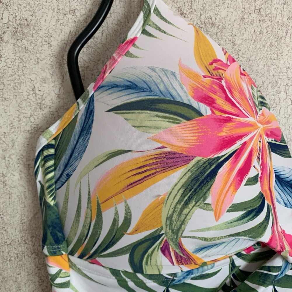 Liz Claiborne Tropical Swimsuit one piece size 16 EUC - Picture 2 of 7